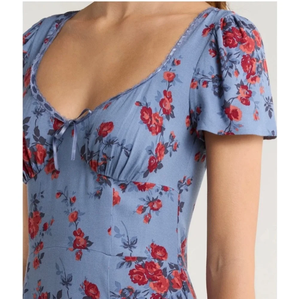NWT Reformation Afton Midi Dress in Martine - Picture 4 of 6